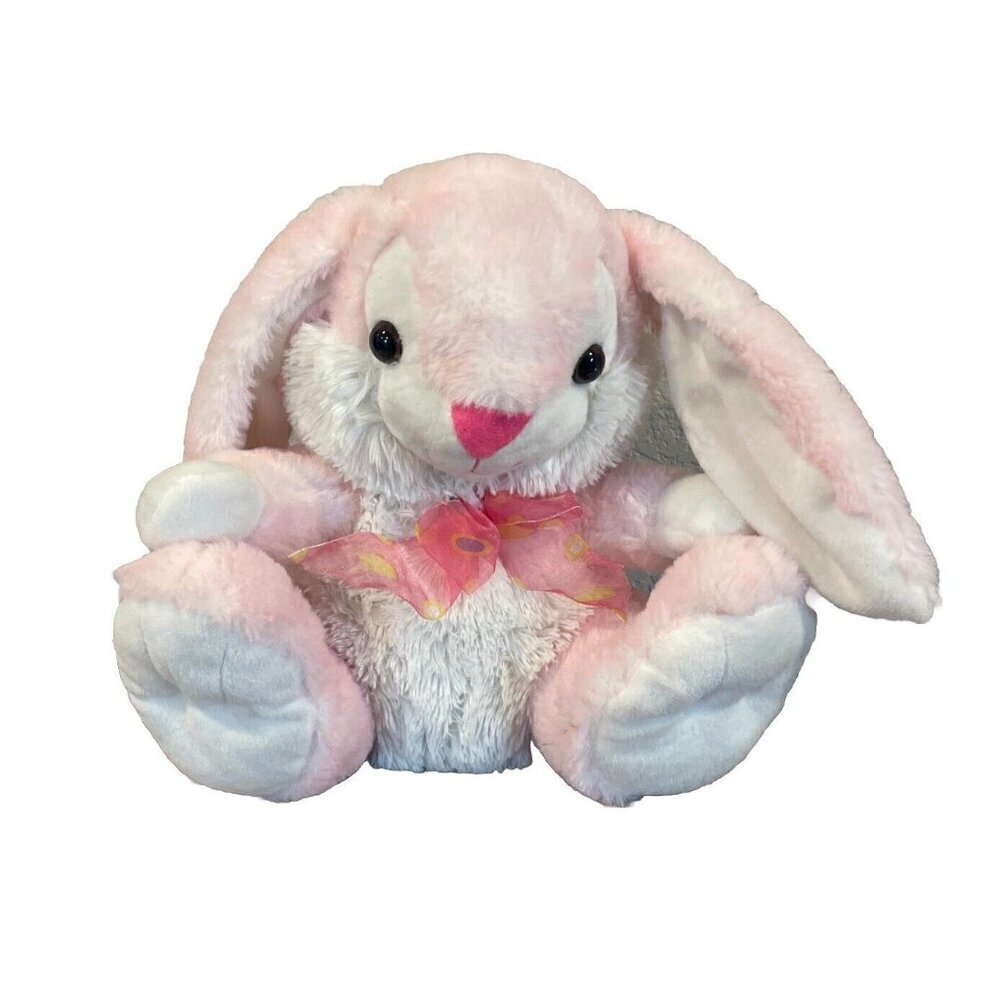Homerbest Easter Bunny Rabbit Stuffed Plush Floppy Ears Pink 12" Fluffy Soft